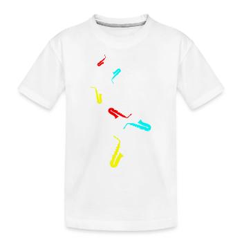Symbole de trompette - T-shirt bio Premium Enfant - blanc - Devant