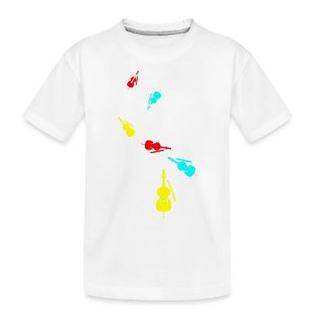 Icône de violon - T-shirt bio Premium Enfant - blanc - Devant