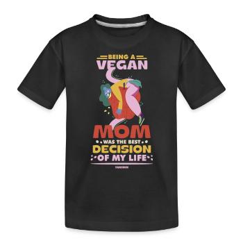 vegane Mutter beste Entscheidung des lebens - Kinder Premium Bio T-Shirt - Schwarz - Vorne