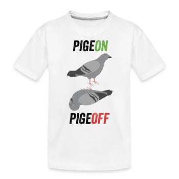 Pigeon Pigeoff - Ornithologue Ornithologue Cochon d’observation des oiseaux - T-shirt bio Premium Enfant - blanc - Devant