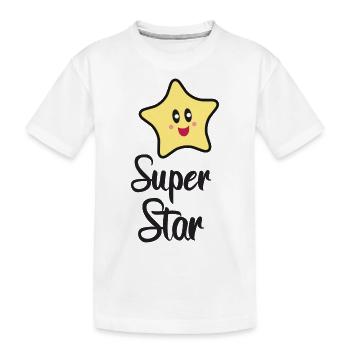 Star: Super star - Kids' Premium Organic T-Shirt - white - Front