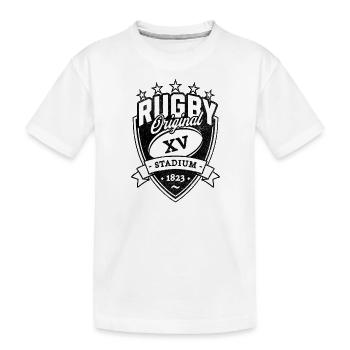 RUGBY ORIGINAL - Kids' Premium Organic T-Shirt - white - Front