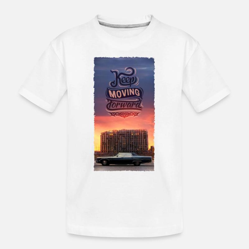 Keep Moving Forward - Kids' Premium Organic T-Shirt - white