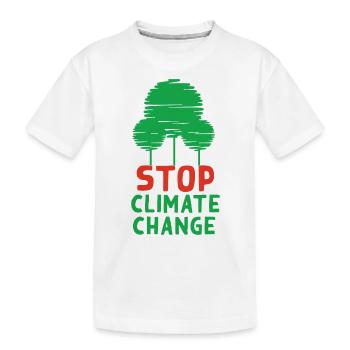 Halte au changement climatique - T-shirt bio Premium Enfant - blanc - Devant