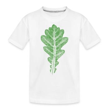 Feuille de chêne / Feuille de chêne - Feuilles FORÊT & Nature - T-shirt bio Premium Enfant - blanc - Devant