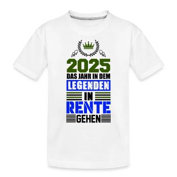 rente 2025 legenden - Kinder Premium Bio T-Shirt - Weiß - Vorne