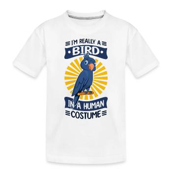 Papagei Sittich - Kinder Premium Bio T-Shirt - Weiß - Vorne