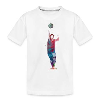 Volleyballsport #volleyball - Kinder Premium Bio T-Shirt - Weiß - Vorne