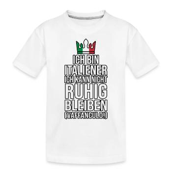 Italien Italiener Vaffanculo - Kinder Premium Bio T-Shirt - Weiß - Vorne