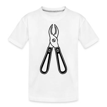 Pliers Tool - Kids' Premium Organic T-Shirt - white - Front