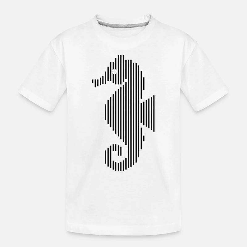 Seepferdchen Meerestiere - Kinder Premium Bio T-Shirt - Weiß