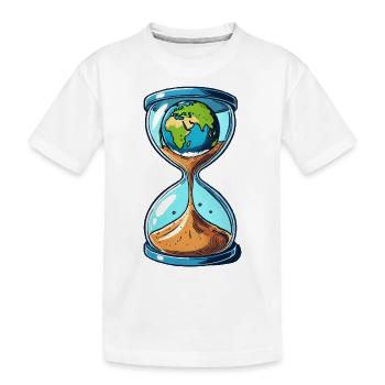 Le monde du sablier - T-shirt bio Premium Enfant - blanc - Devant