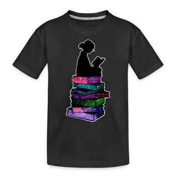 Cosmic Reading - Kids' Premium Organic T-Shirt - black - Front