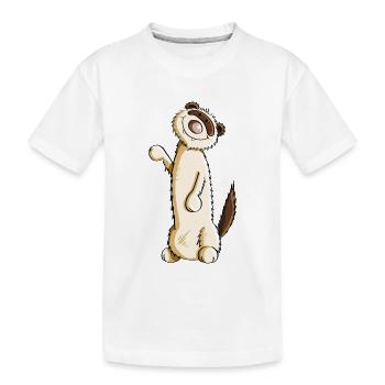 Little Harlequin Ferret - Ferret - Marten - Kids' Premium Organic T-Shirt - white - Front