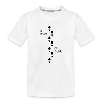 Qui m'aime me suive ! - T-shirt bio Premium Enfant - blanc - Devant