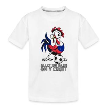Fußball Frankreich, wir glauben daran - Kinder Premium Bio T-Shirt - Weiß - Vorne