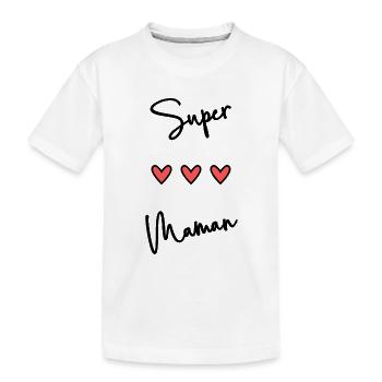 BONNE FÊTE MAMAN. MAMAN. FÊTE DES MÈRES. FÊTE - T-shirt bio Premium Enfant - blanc - Devant