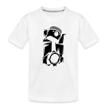 Piston croquis art oeuvre icône voitures tuner - T-shirt bio Premium Enfant - blanc - Devant