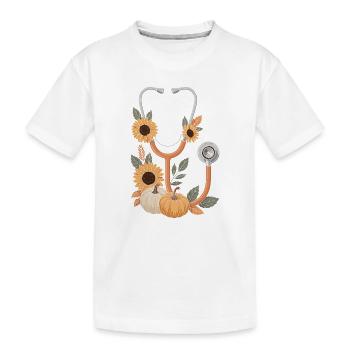 Stéthoscope d’automne - T-shirt bio Premium Enfant - blanc - Devant