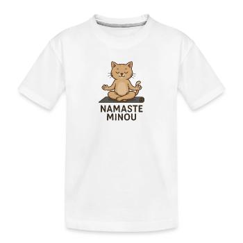 Namaste Minou Zen - T-shirt bio Premium Enfant - blanc - Devant
