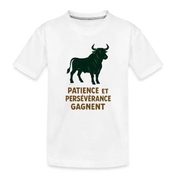 Signe astrologique du Taureau  - Astrologie - T-shirt bio Premium Enfant - blanc - Devant