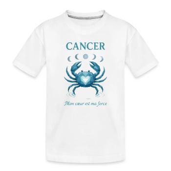 Signe astrologique du Cancer - Astrologie - T-shirt bio Premium Enfant - blanc - Devant