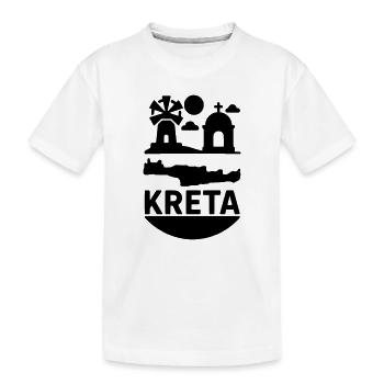 Crete Landmark Island Greece - Kids' Premium Organic T-Shirt - white - Front