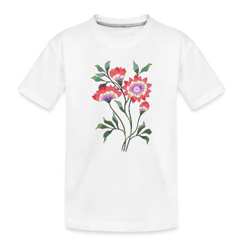 Flowers - Kids' Premium Organic T-Shirt - white - Front
