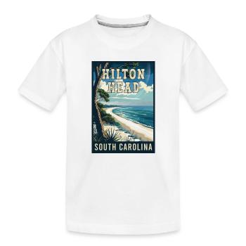 Découvrez le charme de Hilton Head en Caroline du Sud - T-shirt bio Premium Enfant - blanc - Devant