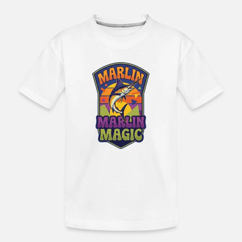 Marlin Magic Retro Sunset - T-shirt bio Premium Enfant - blanc