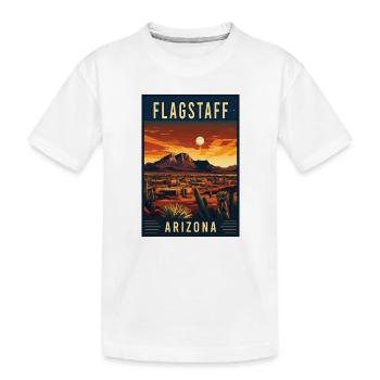 Entdecken Sie die landschaftliche Schönheit von Flagstaff in Arizona - Kinder Premium Bio T-Shirt - Weiß - Vorne