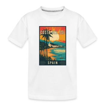Erkunden Sie die Mittelmeer-Costa del Sol in Spanien - Kinder Premium Bio T-Shirt - Weiß - Vorne