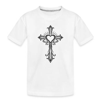 Amour croisé - T-shirt bio Premium Enfant - blanc - Devant