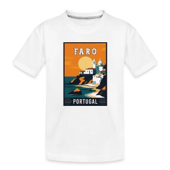 Explore Captivating Faro in Portugal - Kids' Premium Organic T-Shirt - white - Front