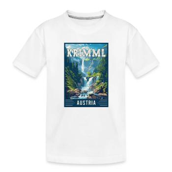 Explore Majestic Krimml Waterfall in Austria - Kids' Premium Organic T-Shirt - white - Front
