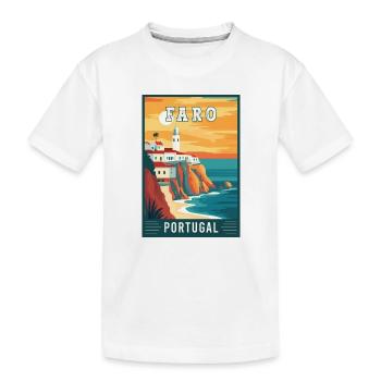 Discover Captivating Faro in Portugal - Kids' Premium Organic T-Shirt - white - Front