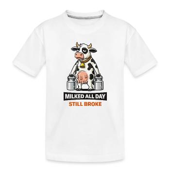 Trait toute la journée, toujours cassé - T-shirt bio Premium Enfant - blanc - Devant