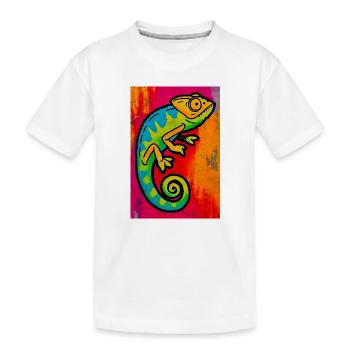 caméléon - T-shirt bio Premium Enfant - blanc - Devant