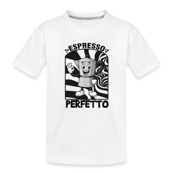 Espresso, Kaffee  - Kinder Premium Bio T-Shirt - Weiß - Vorne