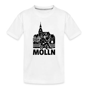 Mölln City Silhouette Landmark - Kids' Premium Organic T-Shirt - white - Front