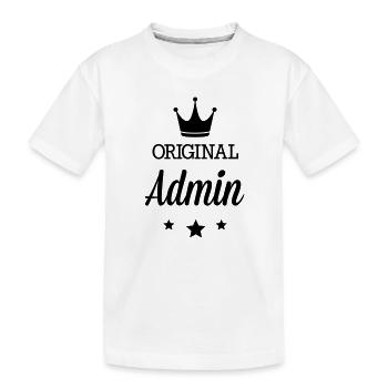 Original three star deluxe Admin - Kids' Premium Organic T-Shirt - white - Front
