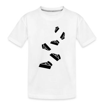 Cake cheesecake icon - Kids' Premium Organic T-Shirt - white - Front