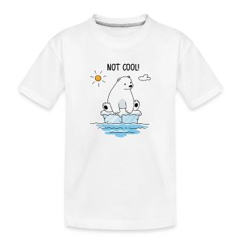 Eisbär auf einer Eisscholle - Kinder Premium Bio T-Shirt - Weiß - Vorne
