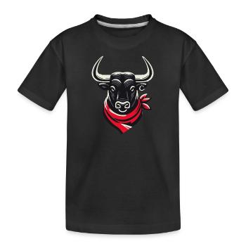 Bull feria - Kids' Premium Organic T-Shirt - black - Front
