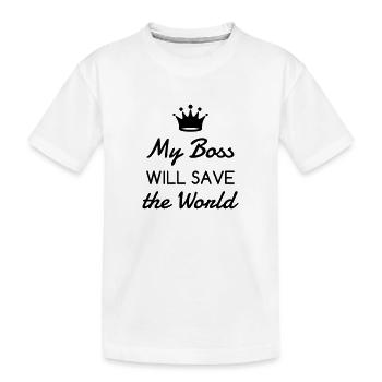 Manager / Chef / Arbeit / Job - Kinder Premium Bio T-Shirt - Weiß - Vorne