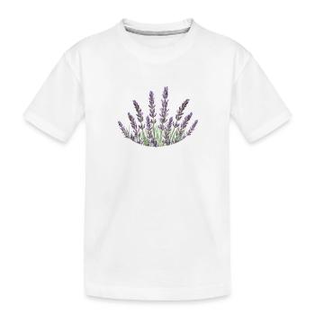 Lavendelhalme Lavendel - Kinder Premium Bio T-Shirt - Weiß - Vorne