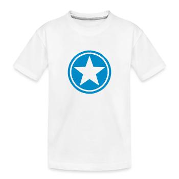 star - Kids' Premium Organic T-Shirt - white - Front