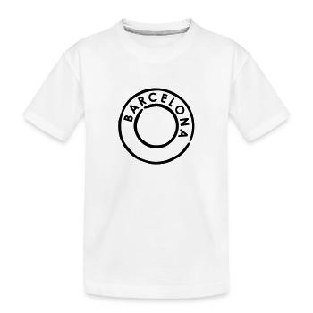 Barcelona - Kinder Premium Bio T-Shirt - Weiß - Vorne