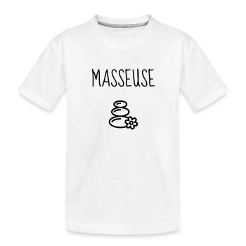 Massage / Masseur / Masseuse / Métier / Job - T-shirt bio Premium Enfant - blanc - Devant