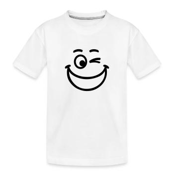 Smiley - T-shirt bio Premium Enfant - blanc - Devant